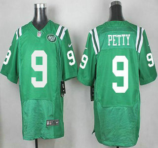 Men's New York Jets #9 Bryce Petty Nike Kelly Green Color Rush 2015 NFL Elite Jersey
