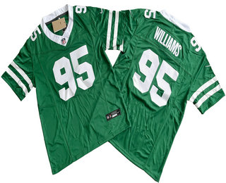 Men's New York Jets #95 Quinnen Williams Limited Green 2024 FUSE Vapor Jersey
