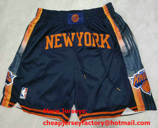 Men's New York Knicks Navy 2022 Statement Icon Swingman Shorts