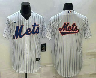 Men's New York Mets Big Logo White Cool Base Stitched Baseball Jersey