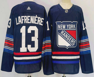 Men's New York Rangers #13 Alexis Lafreniere Navy Alternate Authentic Jersey