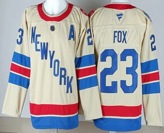 Men's New York Rangers #23 Adam Fox Cream 2026 Winter Classic Authentic Jersey