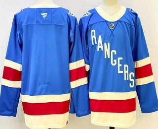 Men's New York Rangers Blank Blue Centennial Authentic Jersey