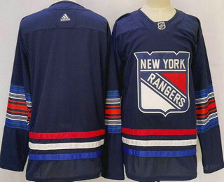 Men's New York Rangers Blank Navy Alternate Authentic Jersey