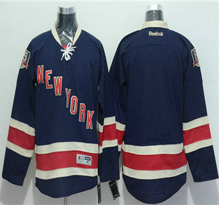 Men's New York Rangers Blank Navy Blue Third 85TH Jersey