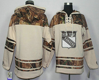 Old Time Hockey New York Rangers Blank Cream With Camo Hoodie
