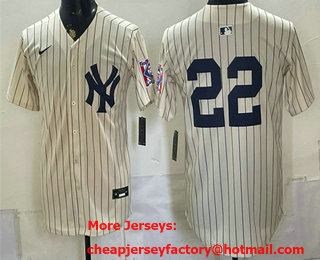 Men's New York Yankees #22 Ben Rice Cream 1939 Throwback Jersey