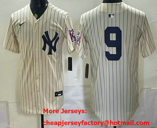 Men's New York Yankees #9 Roger Maris Cream 1939 Throwback Jersey