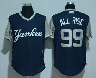Men's New York Yankees #99 Aaron Judge All Rise Navy 2017 Little League World Series Players Weekend Stitched Nickname Jersey