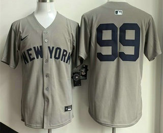 Men's New York Yankees #99 Aaron Judge Grey Limited Stitched Jersey