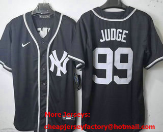 Men's New York Yankees #99 Aaron Judge 2026 Black Fashion Cool Base Jersey