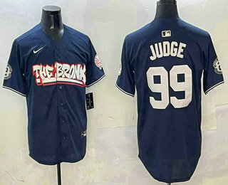 Men's New York Yankees #99 Aaron Judge Navy Fashion Cool Base Jersey