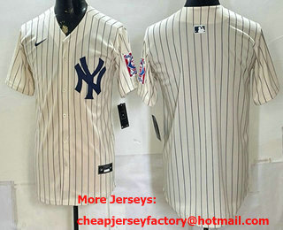 Men's New York Yankees Blank Cream 1939 Throwback Jersey