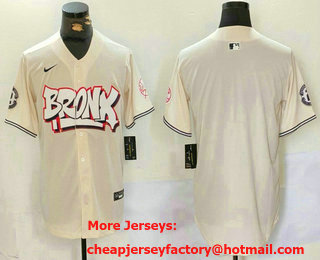 Men's New York Yankees Blank Cream Vapor Limited Stitched Baseball Jersey