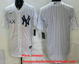 Men's New York Yankees x KAWS White Stadium Stitched Jersey