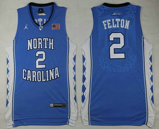 Men's North Carolina Tar Heels #2 Jalek Felton Light Blue Soul Swingman Basketball Jersey