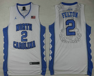 Men's North Carolina Tar Heels #2 Jalek Felton White Soul Swingman Basketball Jersey