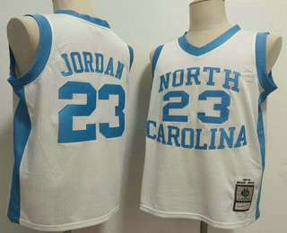 Men's North Carolina Tar Heels #23 Michael Jordan White 1983-84 Swingman Throwback Jersey