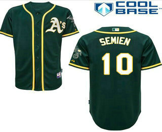 Men's Oakland Athletics #10 Marcus Semien Green Stitched Baseball Jersey