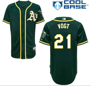 Men's Oakland Athletics #21 Stephen Vogt 2014 Green AS Jersey