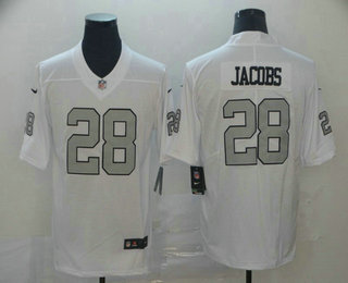 Men's Oakland Raiders #28 Josh Jacobs White 2016 Color Rush Stitched NFL Nike Limited Jersey