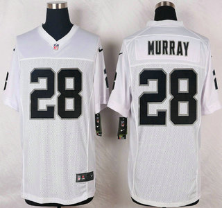 Men's Oakland Raiders #28 Latavius Murray Nike White Elite Jersey
