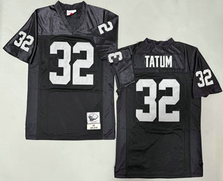 Men's Oakland Raiders #32 Jack Tatum Black Throwback Jersey