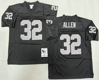 Men's Oakland Raiders #32 Marcus Allen Black 1983 Throwback Jersey