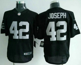 Men's Oakland Raiders #42 Karl Joseph Black Team Color NFL Nike Elite Jersey