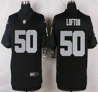 Men's Oakland Raiders #50 Curtis Lofton Nike Black Elite Jersey