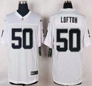 Men's Oakland Raiders #50 Curtis Lofton Nike White Elite Jersey