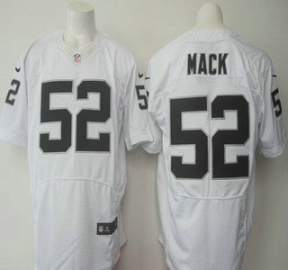 Men's Oakland Raiders #52 Khalil Mack White Road 2015 NFL Nike Elite Jersey