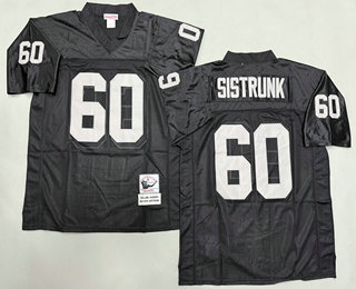 Men's Oakland Raiders #60 Otis Sistrunk Black Throwback Jersey