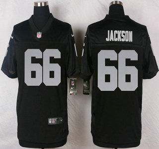 Men's Oakland Raiders #66 Gabe Jackson Nike Black Elite Jersey