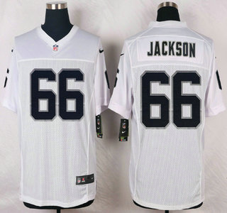 Men's Oakland Raiders #66 Gabe Jackson Nike White Elite Jersey