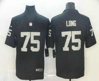 Men's Oakland Raiders #75 Howie Long Black 2017 Vapor Untouchable Stitched NFL Nike Limited Jersey