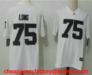 Men's Oakland Raiders #75 Howie Long White 2017 Vapor Untouchable Stitched NFL Nike Limited Jersey