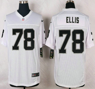 Men's Oakland Raiders #78 Justin Ellis Nike White Elite Jersey