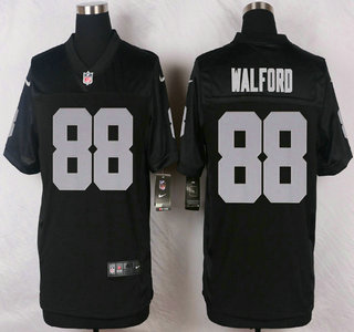 Men's Oakland Raiders #88 Clive Walford Nike Black Elite Jersey