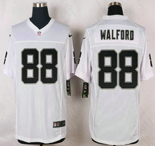 Men's Oakland Raiders #88 Clive Walford Nike White Elite Jersey