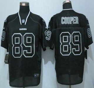 Men's Oakland Raiders #89 Amari Cooper Nike Lights Out Black Elite Jersey