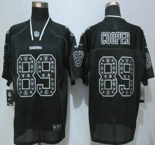 Men's Oakland Raiders #89 Amari Cooper Nike Lights Out Black Ornamented Elite Jersey