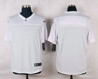 Men's Oakland Raiders Blank White Road Stitched NFL Nike Elite Jersey