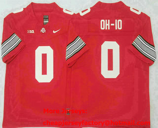 Men's Ohio State Buckeyes #0 OH IO Limited Red 2025 FUSE College Football Jersey