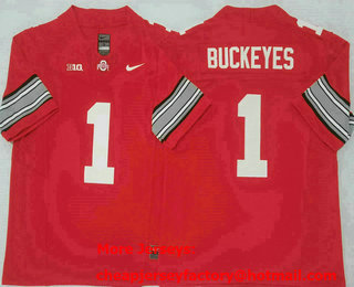 Men's Ohio State Buckeyes #1 Buckeyes Limited Red 2025 FUSE College Football Jersey
