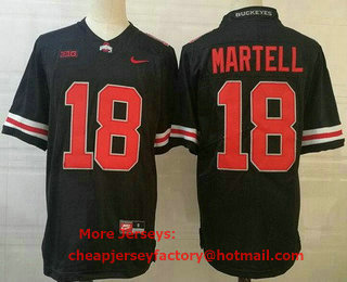 Men's Ohio State Buckeyes #18 Tate Martell Black College Football Jersey