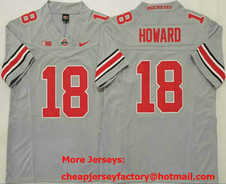 Men's Ohio State Buckeyes #18 Will Howard Gray FUSE College Football Jersey