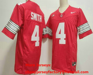 Men's Ohio State Buckeyes #4 Jeremiah Smith Red 2026 FUSE College Football Jersey