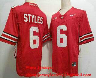 Men's Ohio State Buckeyes #6 Sonny Styles Red FUSE College Football Jersey