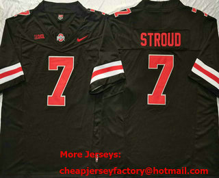 Men's Ohio State Buckeyes #7 CJ Stroud Black FUSE College Stitched Jersey